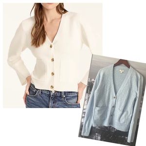 Heathered Blue JCrew Never Worn Cardigan Sweater